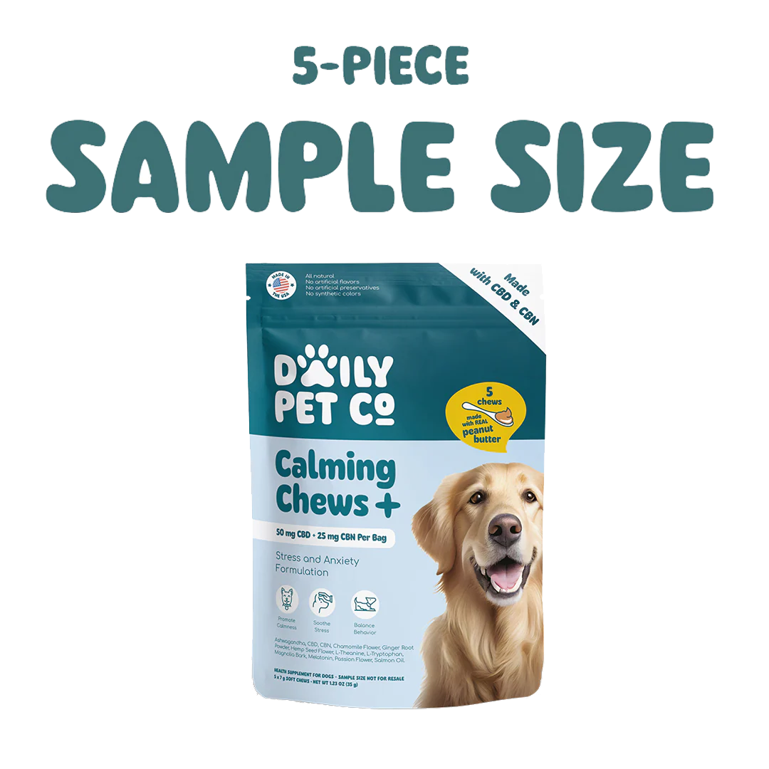 Calming Chews+ for Dogs - 50mg CBD : 25mg CBN - (5-Piece Sample Size)