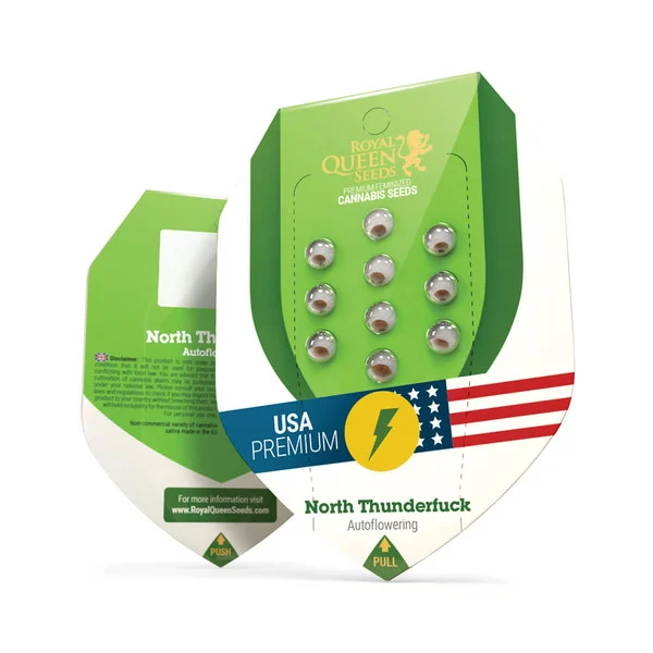 Royal Queen Seeds – North Thunderfuck Auto Feminized Seeds (Powerful Hybrid Autoflower) - 3 Seeds - Image 2